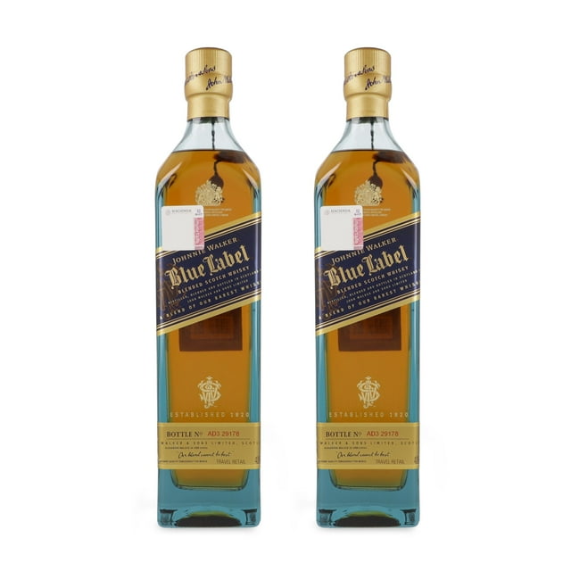 Paquete De 2 Whisky Johnnie Walker Blue Label Blended Scotch 750 Ml X2