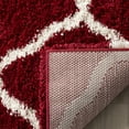 thumbnail image 5 of SAFAVIEH Hudson Aline Plush Geometric Shag Runner Rug, Red/Ivory, 2'3" x 10', 5 of 6