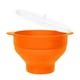 thumbnail image 2 of Inteprter Cubo de palomitas de maíz con tapa de mango Tazón de silicona Taza resistente al microondas plegable Herramientas y accesorios para hornear Rojo naranja Inteprter HA002621-01, 2 of 6