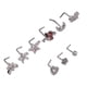 thumbnail image 3 of Joyería para la nariz, 9 piezas de nariz en forma de L, perno de nariz de moda, perno de nariz de acero inoxidable, ultra sensible, 3 of 8