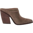 thumbnail image 6 of Sam Edelman Alison Desert Olive Pointed Toe Slip On Stacked Heel Leather Mules (Desert Olive, 5), 6 of 6
