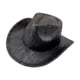 thumbnail image 3 of Sombrero de vaquero decorativo, elegante sombrero de vaquera para festivales, juegos de rol, hombres y mujeres. Negro, 3 of 9