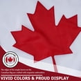 thumbnail image 3 of FLAGWIN Drapeau du Canada 5 X 8 Pi, Drapeaux Canadiens Robustes Feuille d'Érable Brodée avec 3 Oeillets en Laiton, Couleur Vive et Résistant à la Décoloration Canada B, 3 of 9