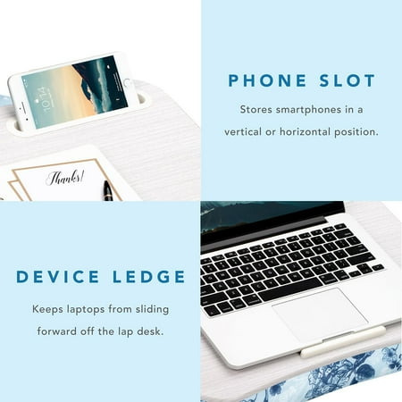 LapGear - Designer Lap Desk for 15.6" Laptop - Blue Blossoms