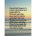 thumbnail image 2 of ArtsyQuotes 12x14 Gold Ornate Wood Framed with Double Matting Museum Art Print Titled - Lawerence Downs Quote: Fortunate Openings, 2 of 4