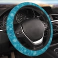 thumbnail image 5 of Rateoe Christmas Snow Pattern Elastic Stretch Steering Wheel Cover, Universal 15 inch, Microfiber Breathable , Anti-Slip, Odorless, Easy Carry, 5 of 6