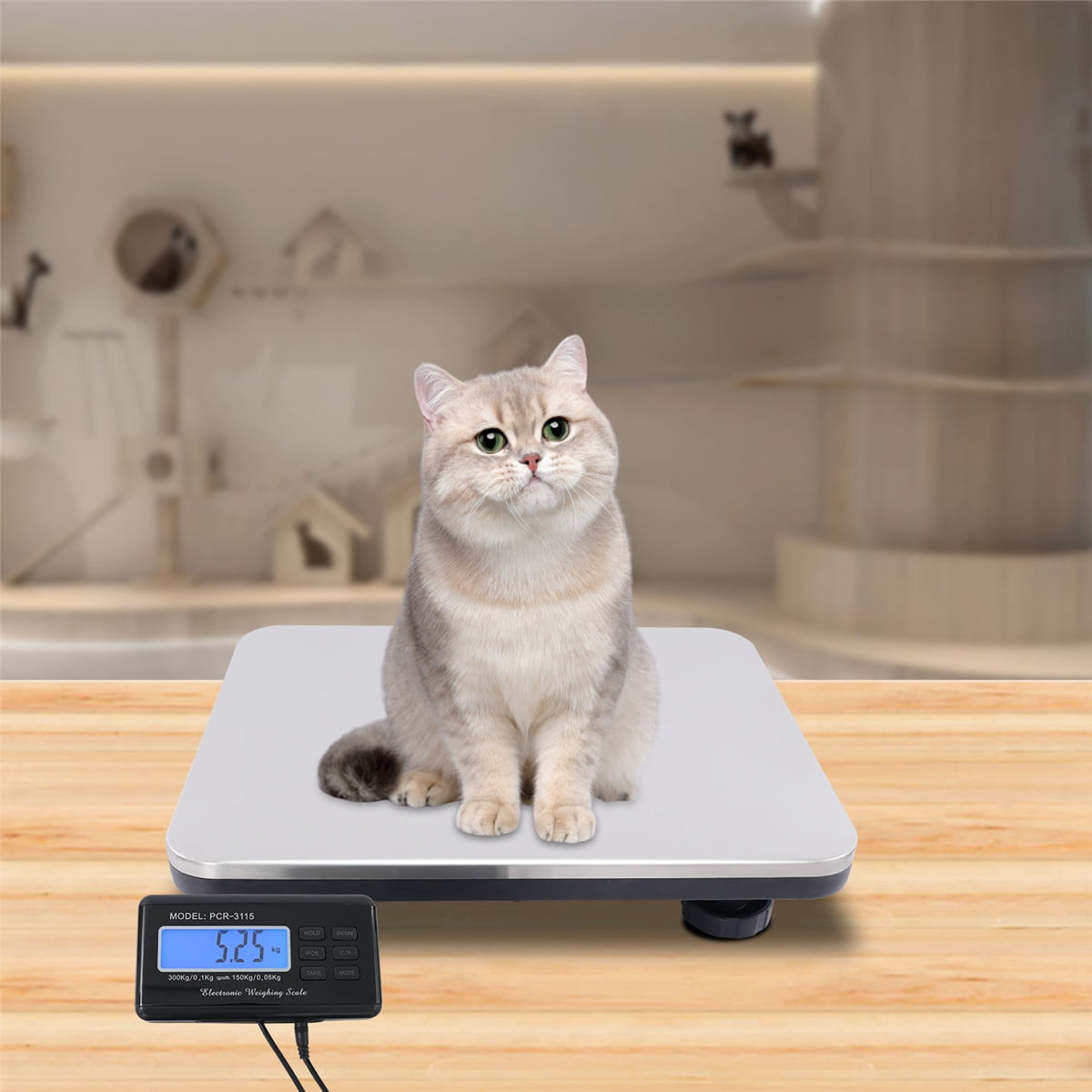 TOOL1SHOoo 660 LBs Digital Livestock Scale Animal Platform Scale , 14*12 inches Heavy Duty Electronic Pet Vet Weight Scale with LCD Screen Display