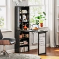 thumbnail image 2 of HOMCOM Bureau Convertible avec Tableau Blanc et Étagère Table Multifonction, Noir, 2 of 10