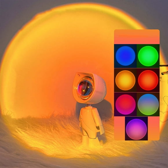 Sunset Lamp Projector Led Lights for Bedroom Night Light RGB Lights Sun Sunlight Sunrise Lamp 10w Rotation Lighting Home/Room Decor Christmas Gifts for Wo, Selfie Lights