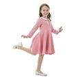 thumbnail image 3 of Tiijoy Big Girl's Long Sleeve Shirt Dress School Style Casual Midi Dresses, Sizes 11-12, 3 of 6