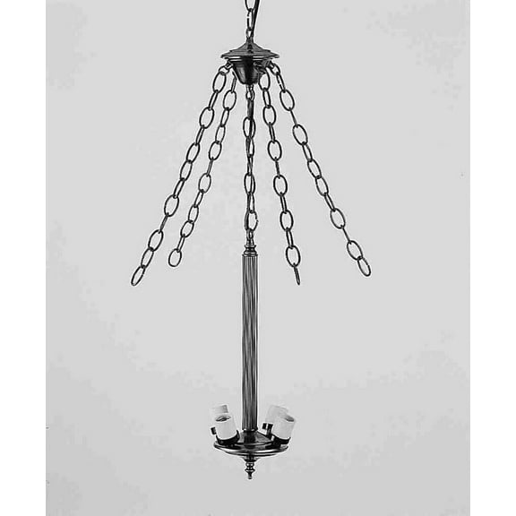 Meyda Lighting Mahogany Bronze 4 LT Inverted Pendant Hardware 10382