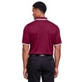 thumbnail image 2 of Devon & Jones DG20C Men's CrownLux Performance Plaited Tipped Polo-BURGUNDY/ WHITE-L, 2 of 3