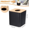 thumbnail image 2 of Cubierta de caja de tejidos Uxcell con tapa de bambú, soporte cuadrado para caja de tejidos, contenedor de tejidos faciales, 2 of 6