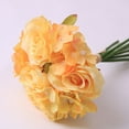 thumbnail image 3 of Dracceev Artificial Rose Flower Simulation Flower Bouquet For Home Decoration(Yellow), 3 of 3