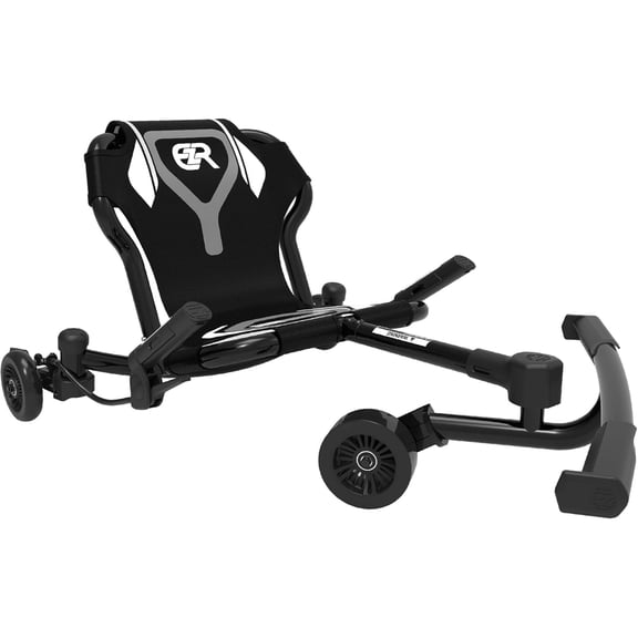 EzyRoller: Drifter X - Black - Ride-On Scooter, Cambering Motion, Pedal Free Cart, Hand Brakes, Extendable Frame, 154lb Capacity, Adults & Kids Age 6