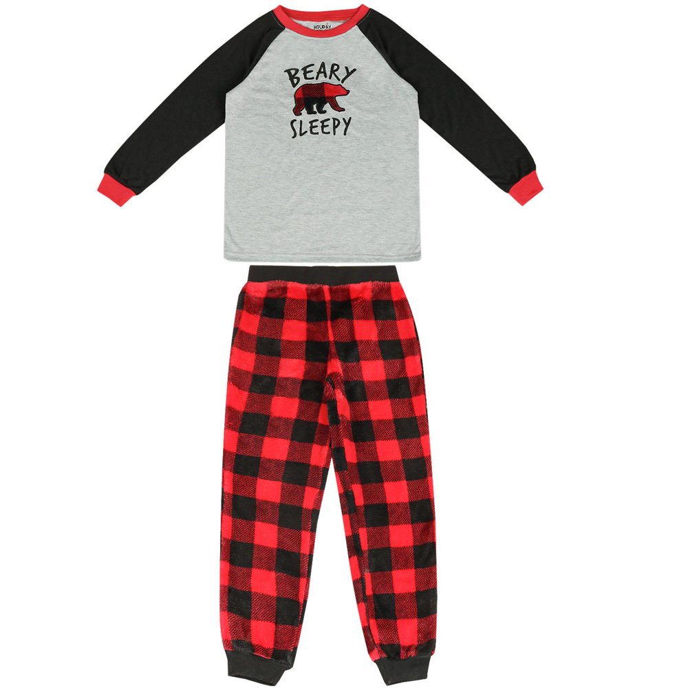 FAM JAMS Fam Jams Kids Family Pajama 2Piece Set in Red Black, XS (4/