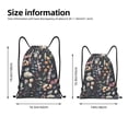 thumbnail image 2 of Kdxio Wildflower Watercolor 1 Print Drawstring Backpack Bag,Waterproof Draw String Back Sack, Gym Drawstring Bags Swim Bag For Unisex, 2 of 5