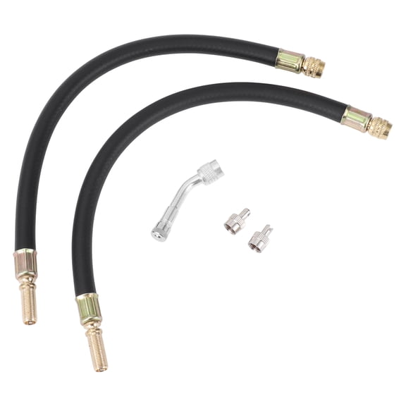 1 Set 135 Degrees Copper Tire Valve Extension with Flexible Plastic 300mm Tyre Valve Inflation Adapter for Car Motorcycle RV Truck Bike