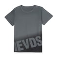 thumbnail image 6 of Gyujnb Boys 2 Piece Summer Athletic Outfit Letter Print Short Sleeve Tee and Workout Shorts Casual Sports Set,14-15 Years, 6 of 7