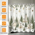 thumbnail image 4 of Tchckioa Christmas Snowy Home Shower Curtain for Bathroom,Waterproof and Privacy Hooks Bath Curtain,72x78, 4 of 6