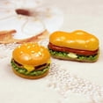 thumbnail image 2 of Mini Hot Dog Long/Round Hamburger Figurine Preschool Kids Dollhouse Accs Food, 2 of 5