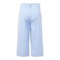 thumbnail image 4 of BUWTTER Mens Capri Pants Flat Front 3/4 Length Trouers Summer Lightweight Breathable Straight Leg Shorts with Pockets Light Blue XL, 4 of 9