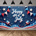thumbnail image 6 of Patriotic Design Happy 4th of July Banner Decorative Pattern Stars and Stripes Celebration Flag for Independence Day Party Outdoor Event Home Decor, 6 of 8