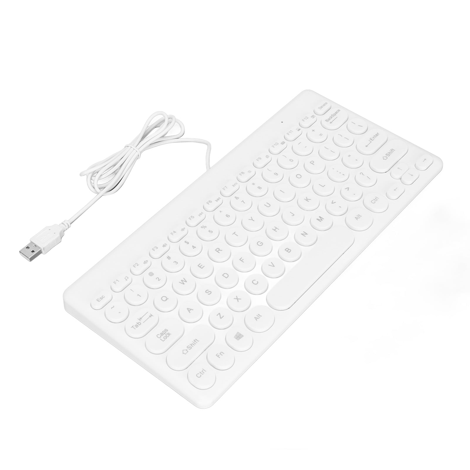 Slim Keyboard USB Keyboard Wired 78 Keys Ergonomic Design Power Saving