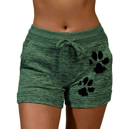 

Women Athletic Short Loose Elastic Waist Cute Print Lounge Pajama Short Causal Workout Sport Yoga Sleep Night Short Pant