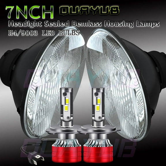 Pair 7" Inch Round LED Headlights Hi/LO Sealed Beam For Chevy Truck 47-1957 C20/30 Pickup 61-74