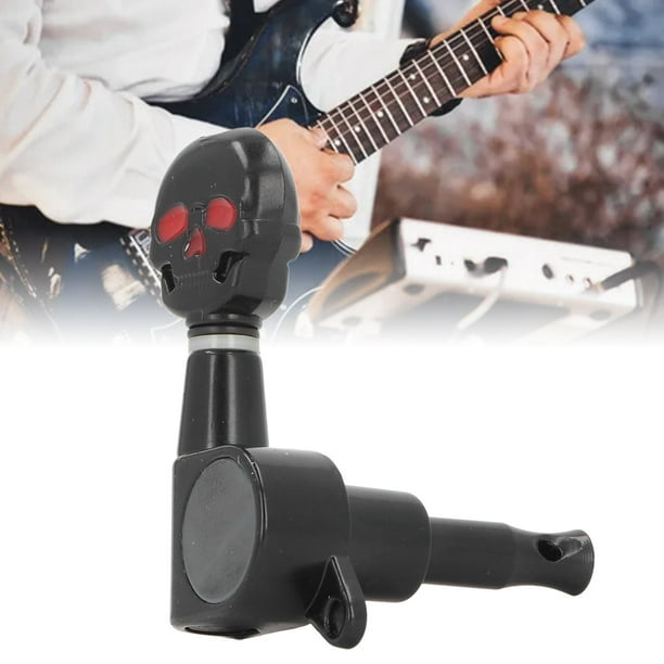Peg de Sintonizació de Guitarra, Mejora Decorativa de la Mácina de Guitarra de Guitarra Forma de Calavera de la Cabeza para actualizar