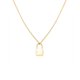 thumbnail image 1 of Collar con candado chapado en oro de 18 quilates, collares con letras para mujer, minimalista, 1 of 3
