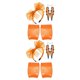thumbnail image 3 of Aros para El pelo y pendientes de relámpago Sexy guantes de red de pesca Minnieouse Naranja 2Conjunto, 3 of 6
