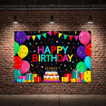 thumbnail image 7 of Colorful Happy Birthday Banner with Balloons Gifts and Cake Background Backdrop Party Decors for Birthday Party Celebrations Photography Props, 7 of 7