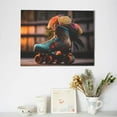 thumbnail image 6 of Gukieu Classic Floral Blue Skate Shoes Print Horizontal Canvas Decorative Painting 12x16 Inch Shrinkage Resistant Frame Hanging Home Wall Art Decor, 6 of 6