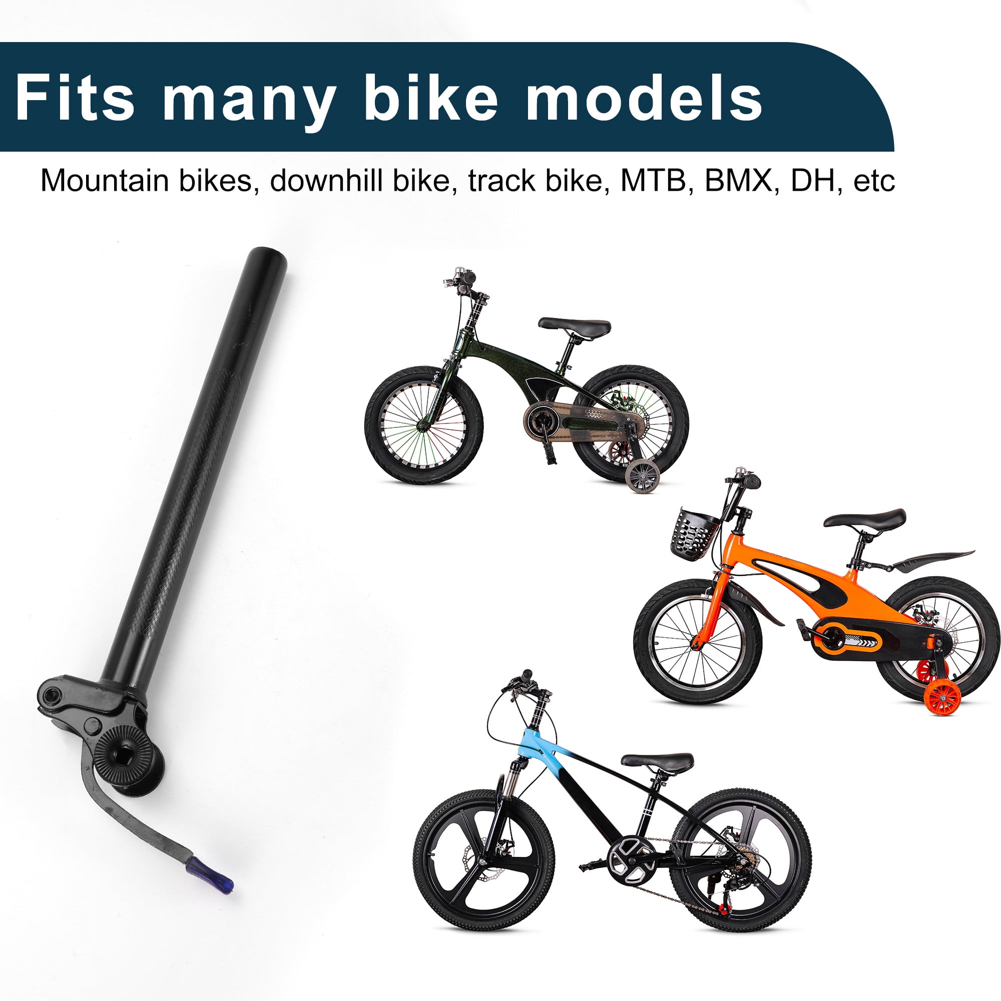 Unique Bargains Bike Seat Post Electric Bicycles Anti-Theft Locking 27.2x300mm Steel