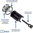 thumbnail image 4 of Tapón Universal para Fregadero de Baño Ø 40 mm, Juego de 2, Tapón de Desagüe Cromado, de Latón, con Junta de Goma, Tapón Regulable en Altura, Desagüe para Bañera Antioxidante, 4 of 5