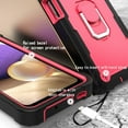 thumbnail image 4 of Dteck Galaxy A72 5G Case, Metal Ring Holder Kickstand Full Body Shockproof Sturdy Bumper Protective Cover for Samsung Galaxy A72 5G,Black+Rose, 4 of 7