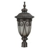 Nuvo Lighting 63931 - 1 Light (Twist and Lock Base) 11.25" Corniche Burlwood Finish with Frosted Wheat Glass Post Lantern Light Fixture with Photocell (60-3931)