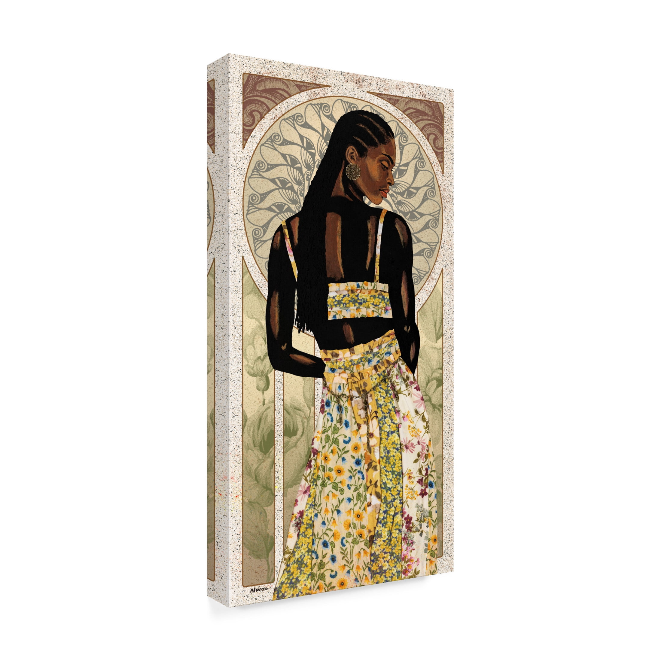 Trademark Fine Art Alonzo Saunders Natural Beauty in Gold II Canvas Wall Art