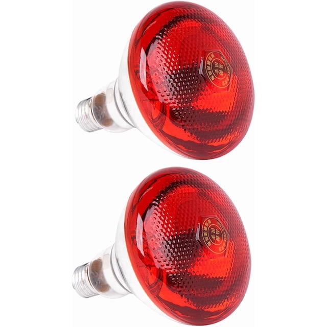2 Pcs Ampoules Rouges pour Bétail et Reptiles Chauffage en Hiver Lampe Chauffante Bétail Lampe Chauffante,175w