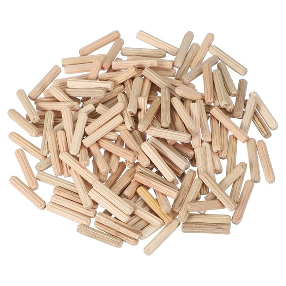 Uxcell Wooden Dowel Pins 5/32" x 3/4" Straight Dowel Rods Wood Fluted Dowels Rods for DIY Hardwood 150 Pcs
