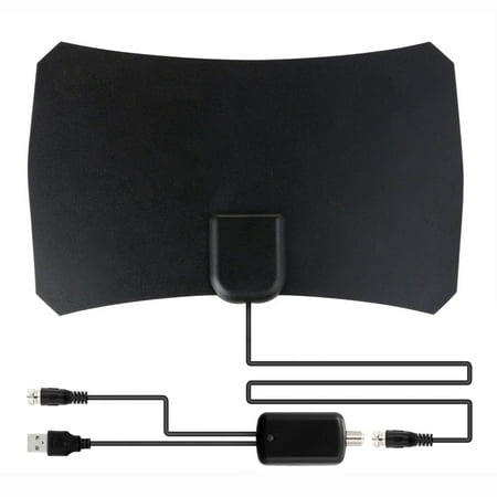 Amplified HD Digital TV Antenna Digital Folded HDTV Indoor Freeview Antenna with TV Aerial Amplifier 50 Mile Range