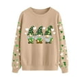 thumbnail image 3 of Generic St. Patricks Day Shirts for Women Cute Shamrock Print Long Sleeve Crewneck Tops Causal Funny Tunic Top, 3 of 4