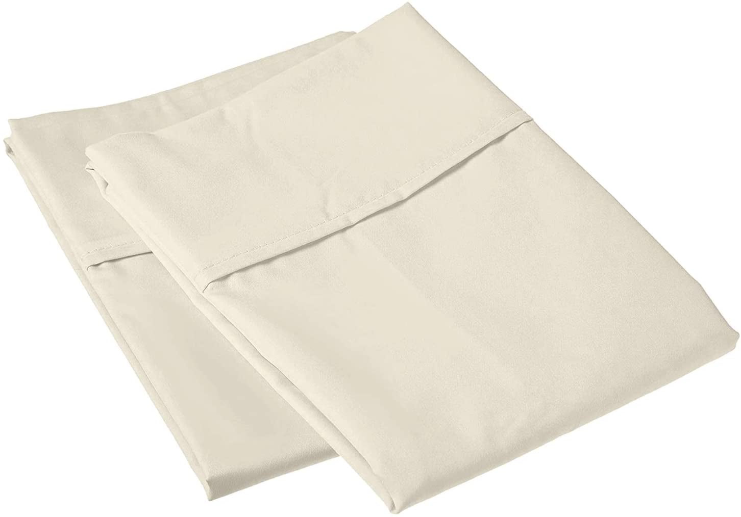 Brand New 2 Qty Pillow Case USA-All Size 800 TC 100% Pima Cotton Ivory Solid 
