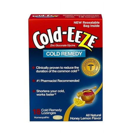 Cold-EEZE Natural Honey Lemon Flavor Lozenges, 18 ct