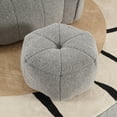 thumbnail image 6 of Soft Bean Bag Chair with High Resilient Foam, Square Lazy Sofa with Footstool - Comfortable Chenille Cover for Adults, Ideal for Living Room, Bedroom, Gaming, Reading & TV, 6 of 11