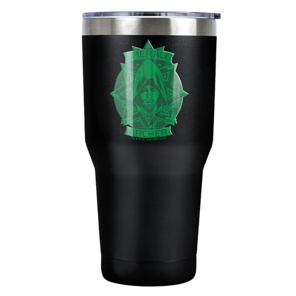 The Arrow Emerald Archer Stainless Steel Tumbler 30 oz Coffee Travel Cup, Vacuum Insulated & Double Wall with Leakproof Sliding Lid