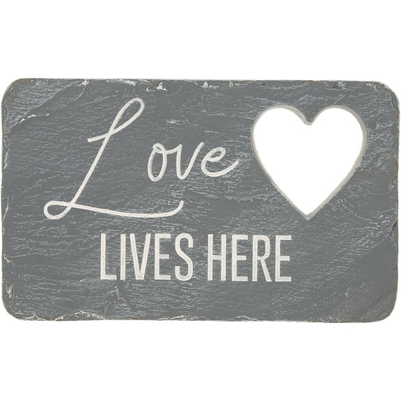 Pavilion Gift Company - Love Lives Here - 7" x 4.25" Garden Stone
