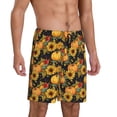 thumbnail image 2 of Naloa Pumpkins And Sunflowers3 Men's Short Pajama Pants, Pj Shorts, Lounge Comfort Shorts-XX-Large, 2 of 6